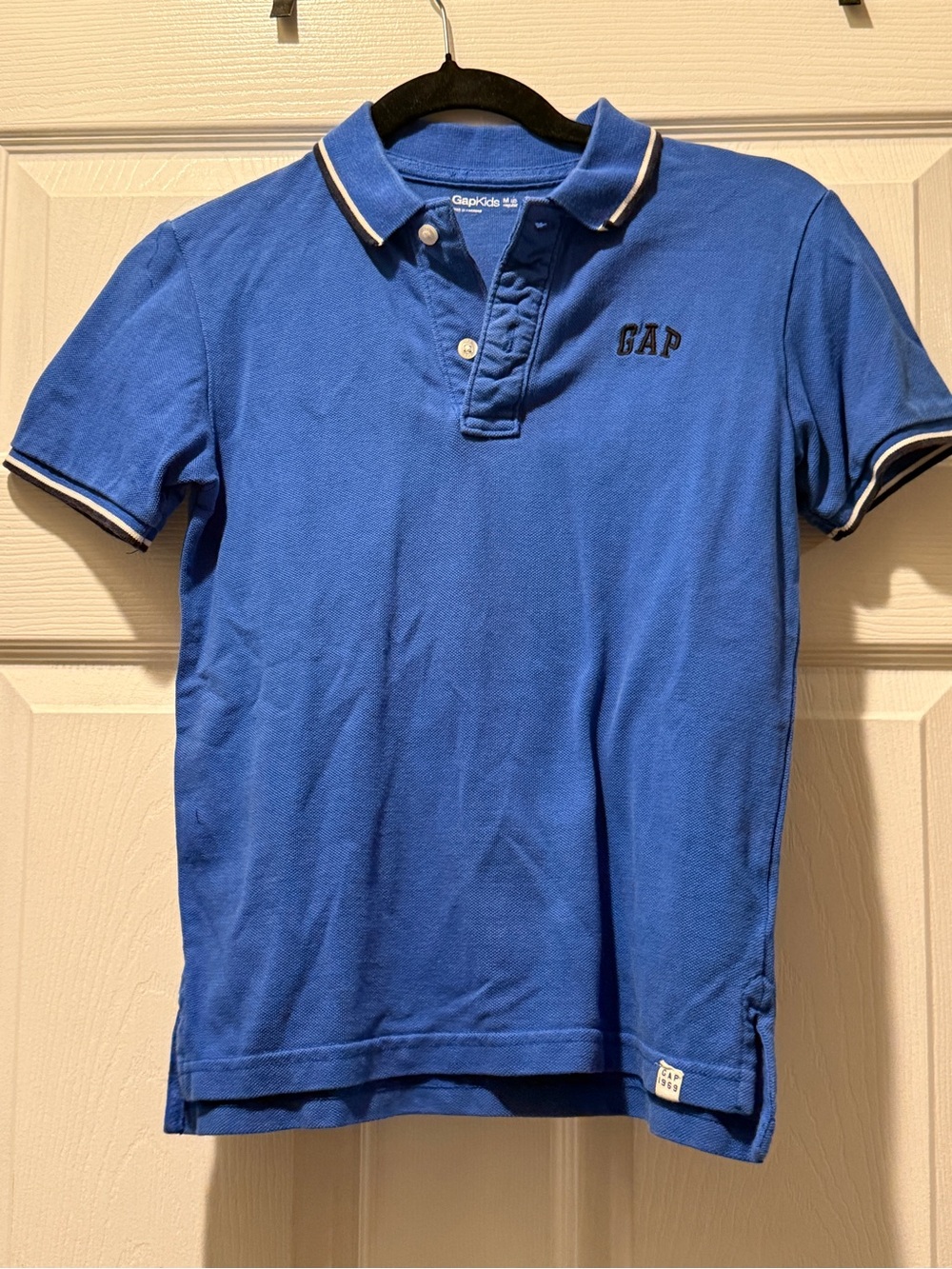 GAP Kids Blue Polo with White & Navy Trim